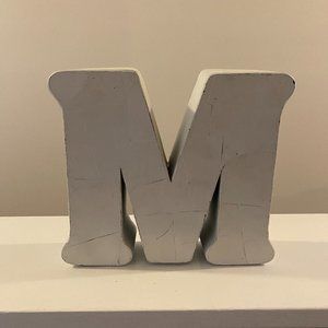 Distressed Metal "M" Decor
